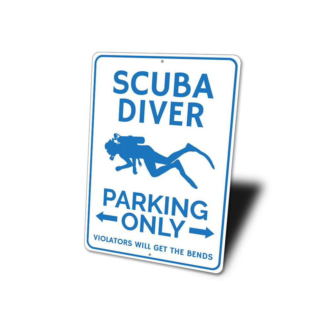 Scuba Diver Parking Sign