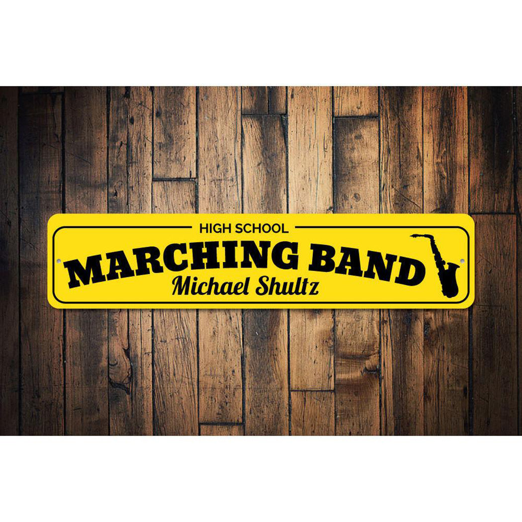 High School Marching Band Sign