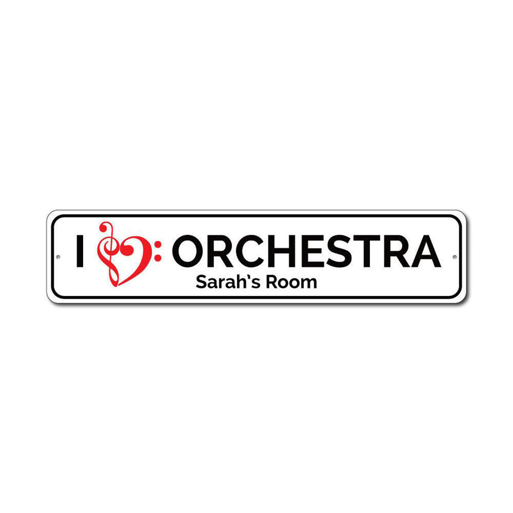 I Love Orchestra Metal Sign