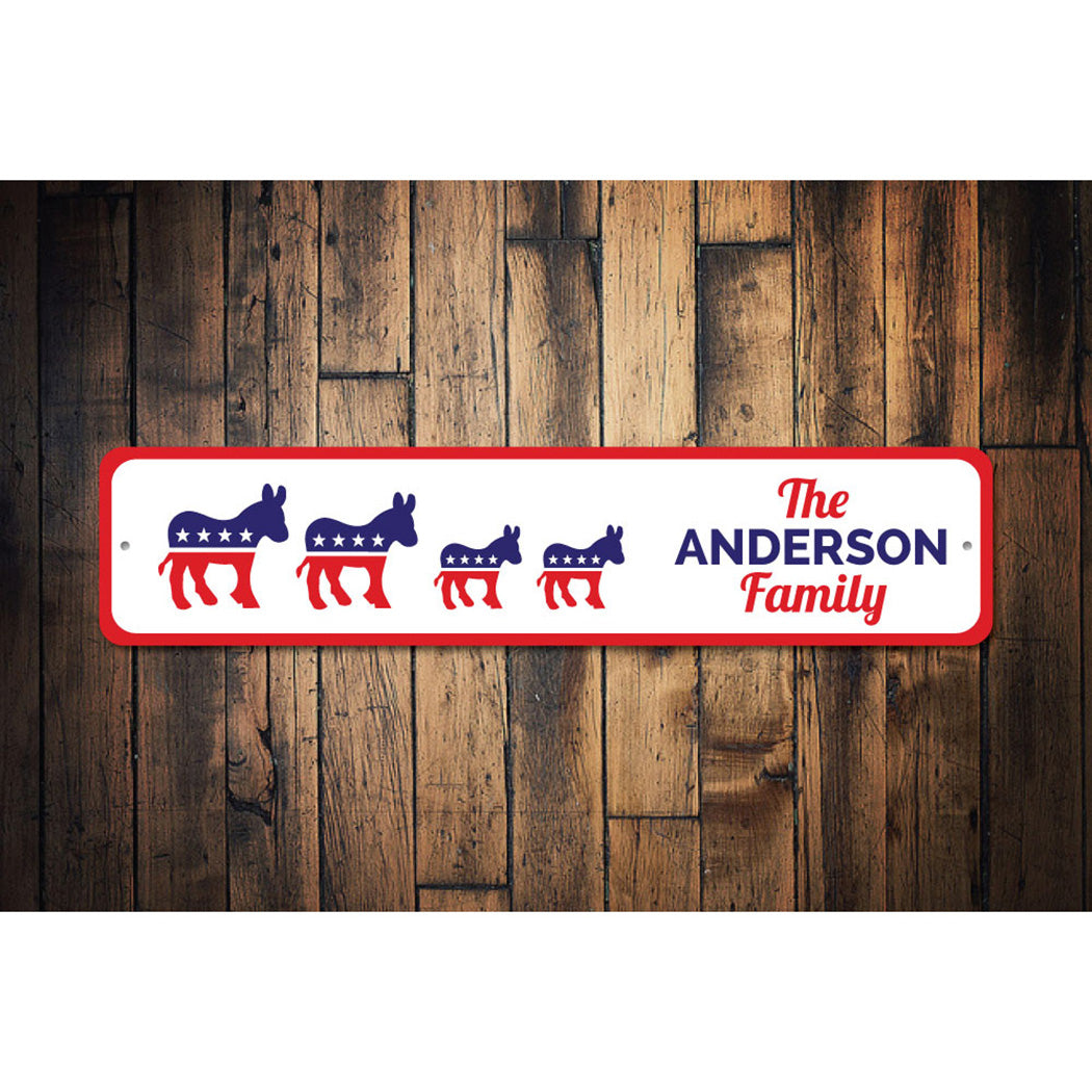 Family Democrat Political Sign