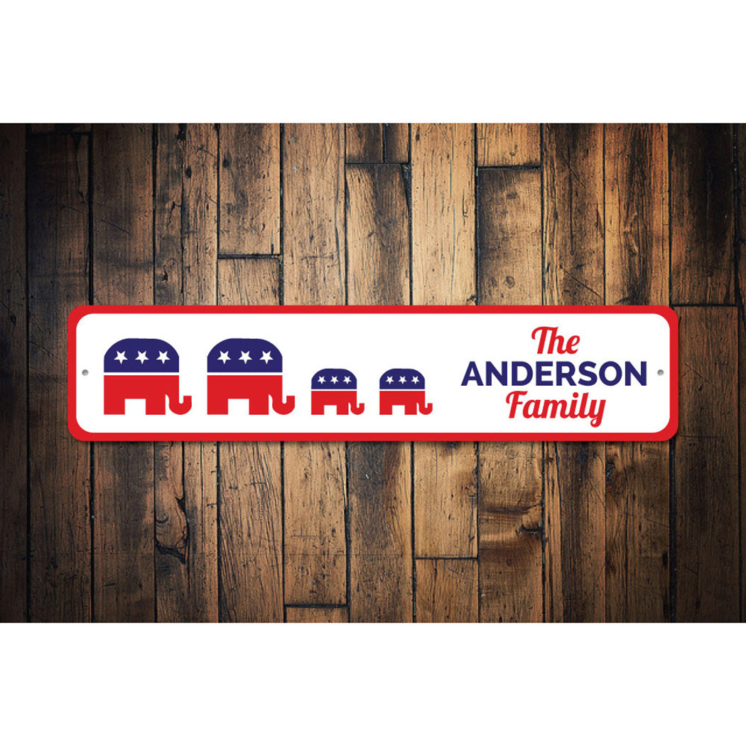 Family Republican Political Sign