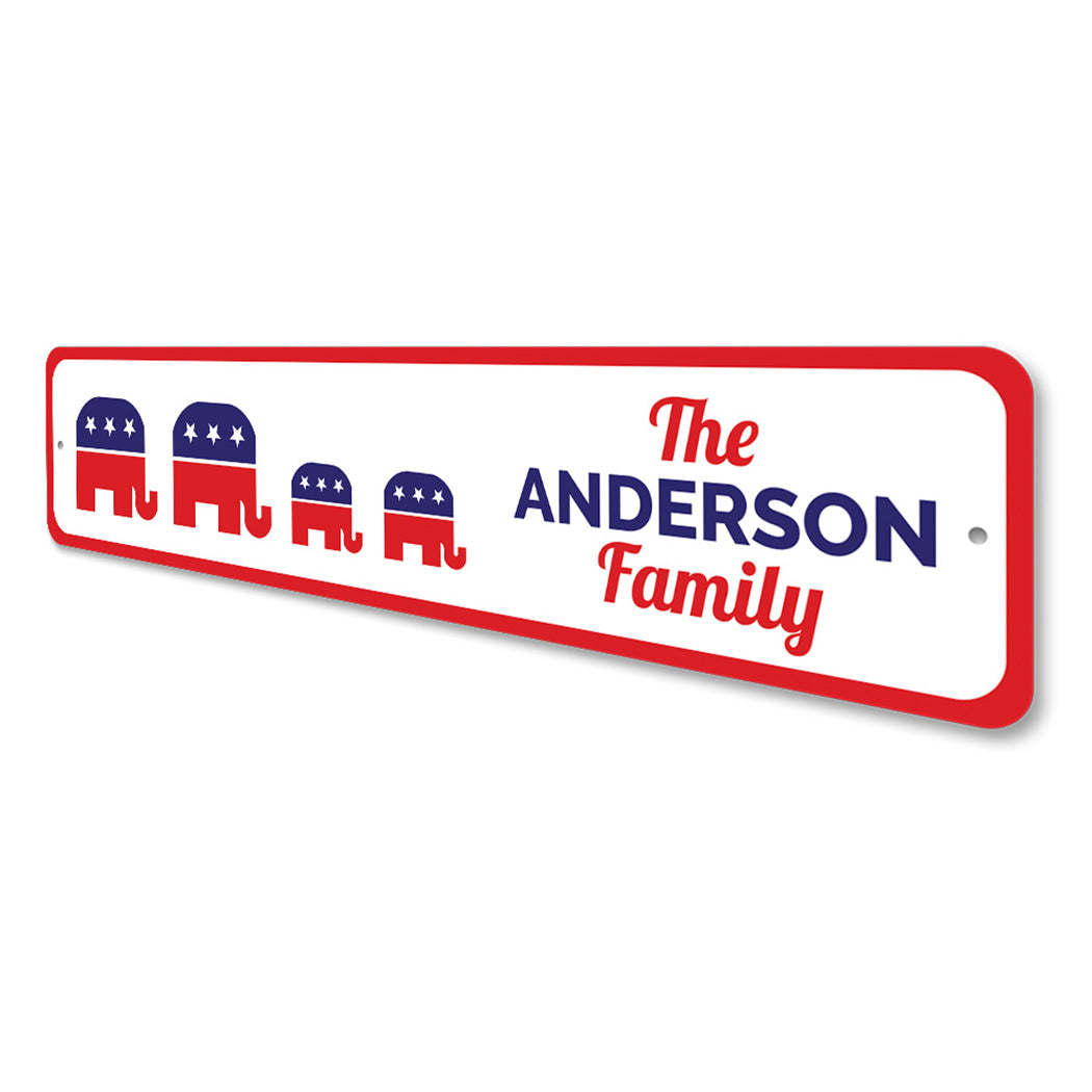 Family Republican Political Sign