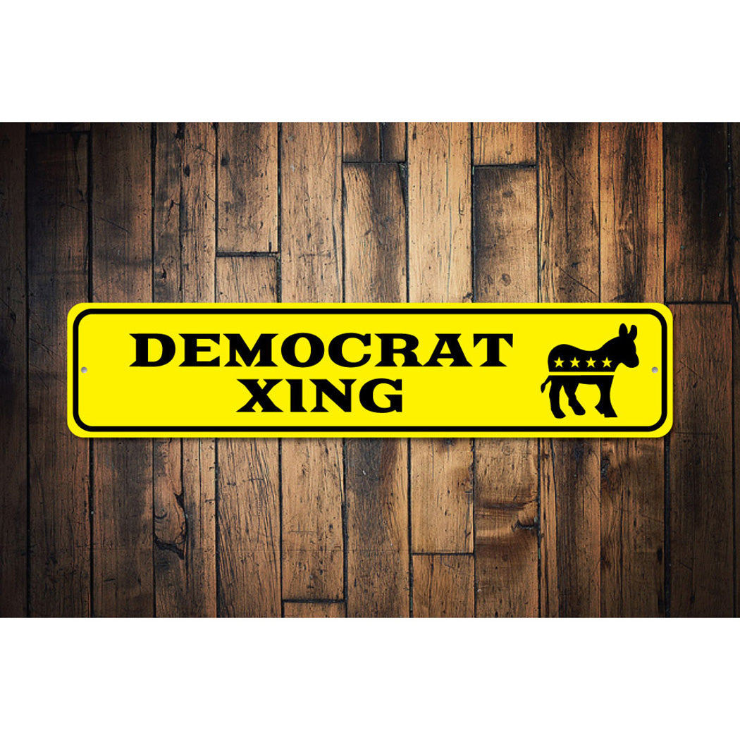 Democrat Crossing Sign