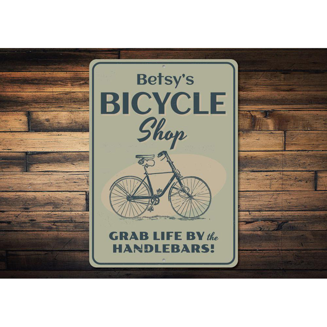 Bicycle Shop Name Sign
