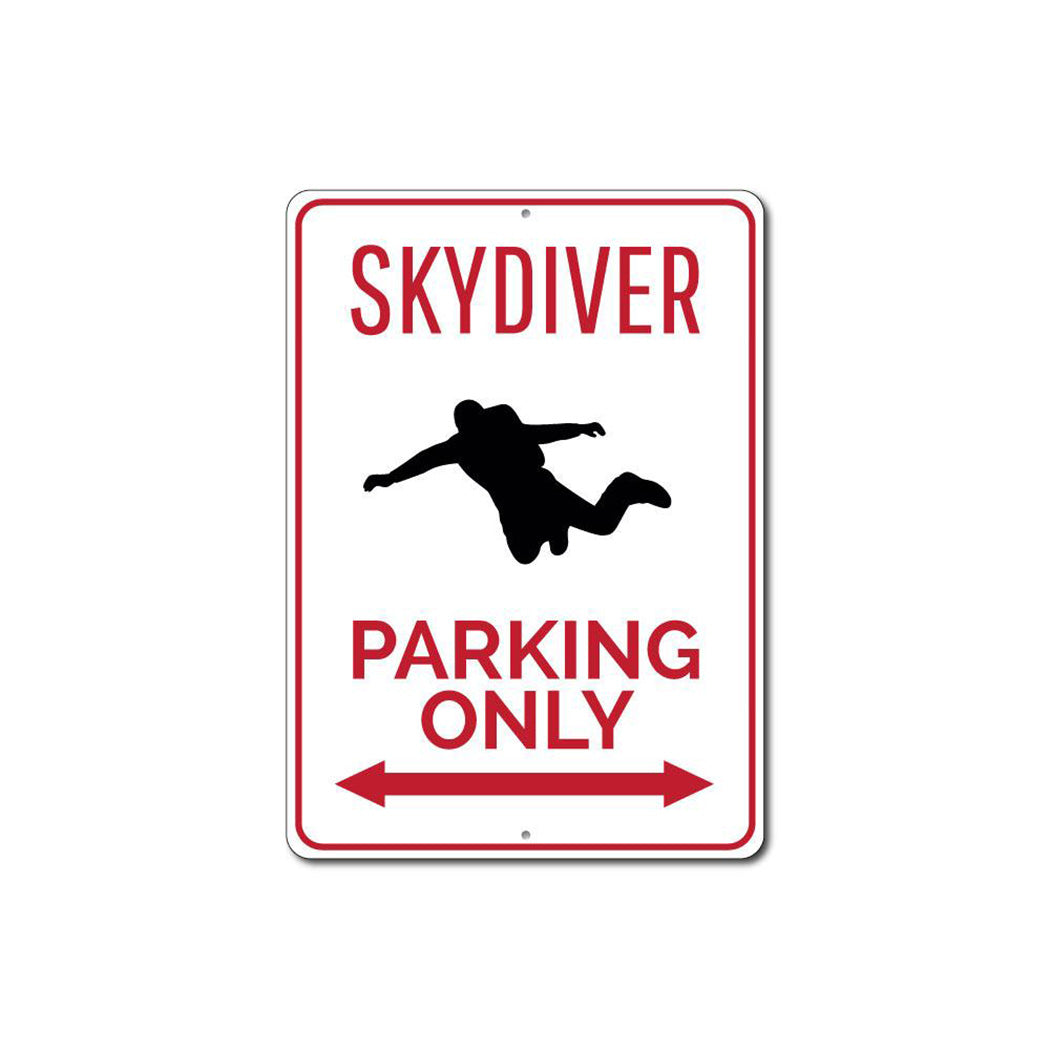 Skydiver Parking Sign