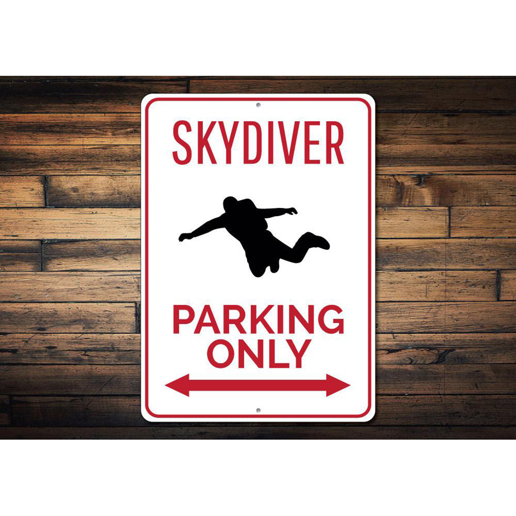 Skydiver Parking Sign