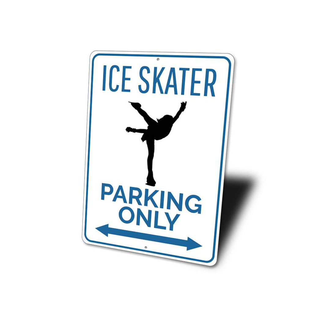Ice Skater Parking Sign