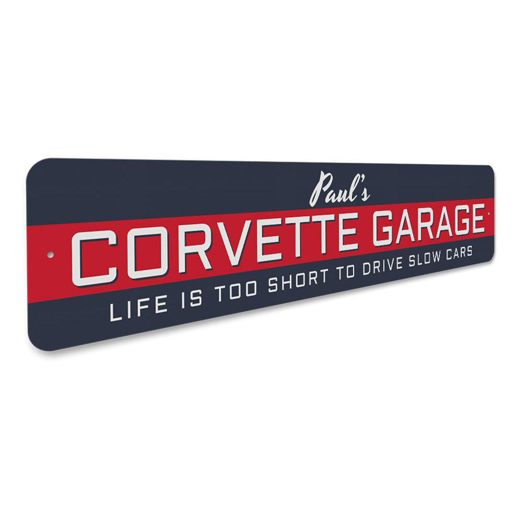 Corvette Garage Name Sign