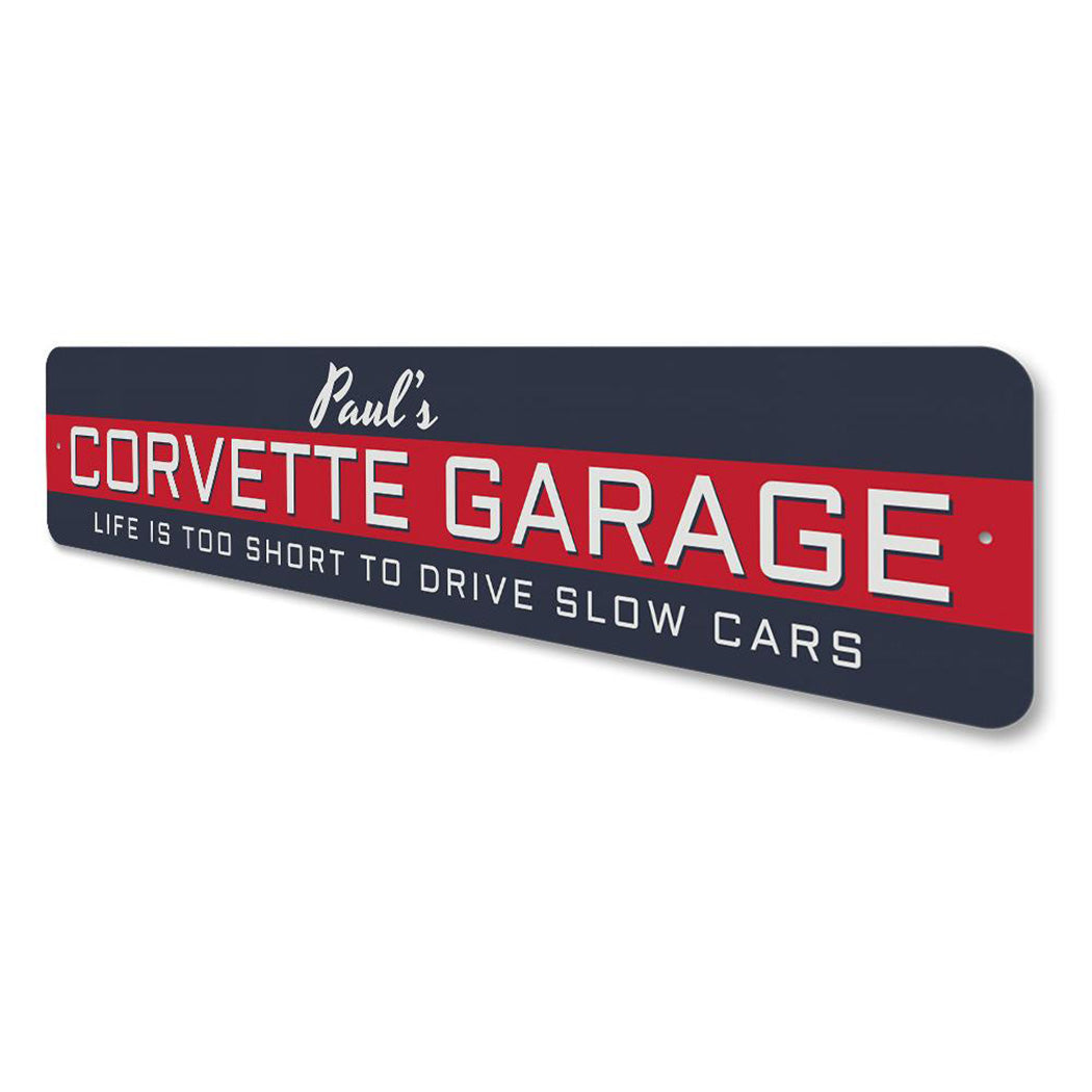 Corvette Garage Name Sign