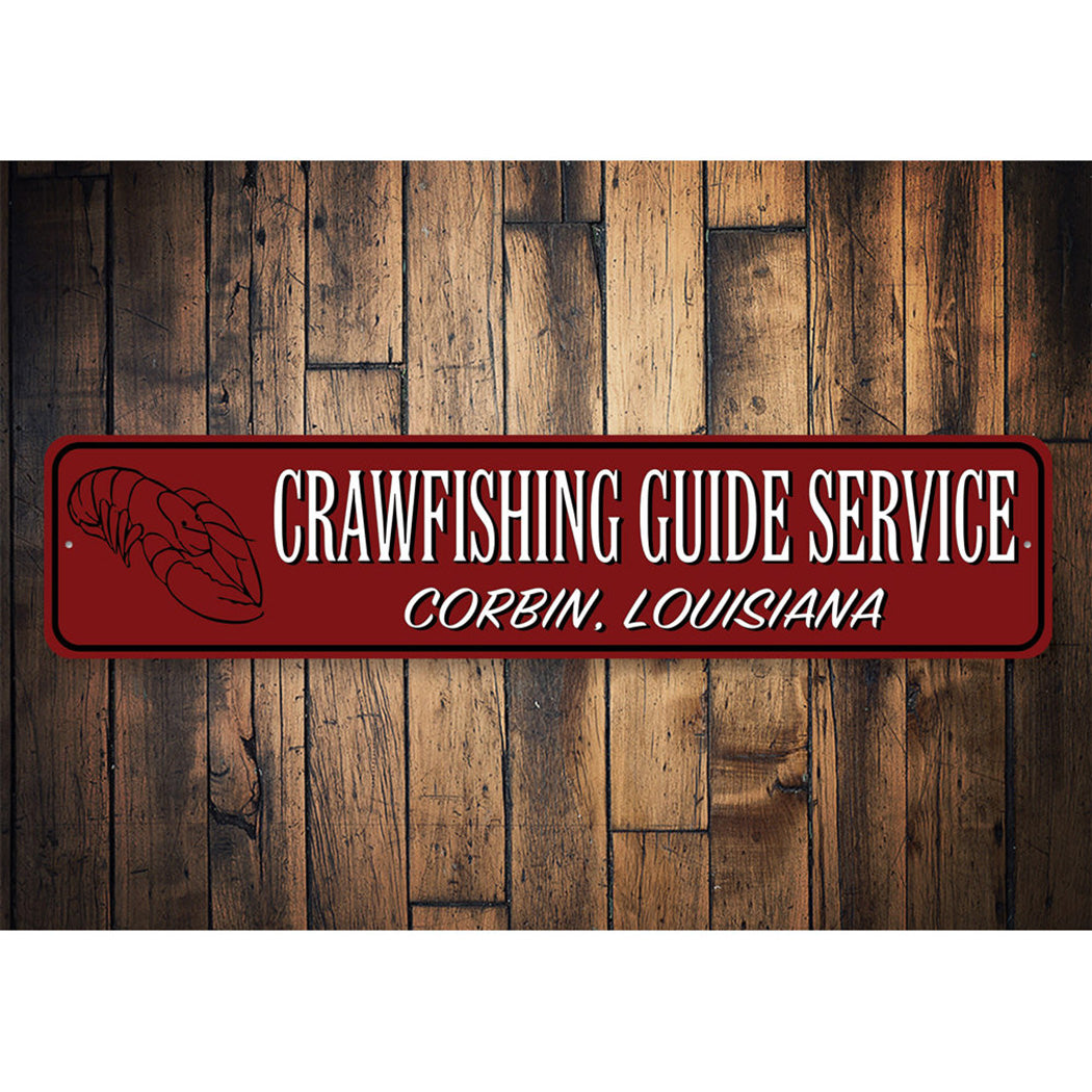 Crawfishing Guide Service Sign