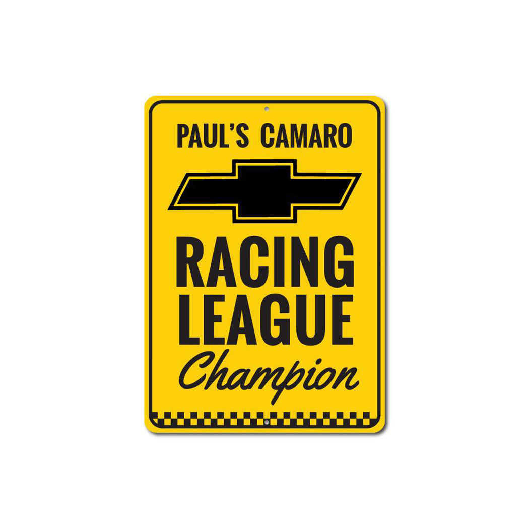 Chevy Racing League Champion Sign