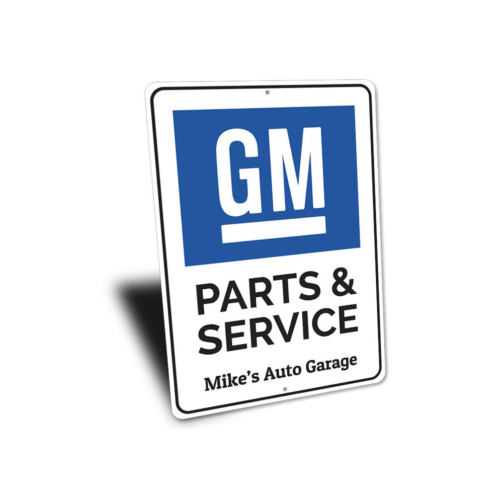 GM Parts and Service Auto Garage Personalized Sign