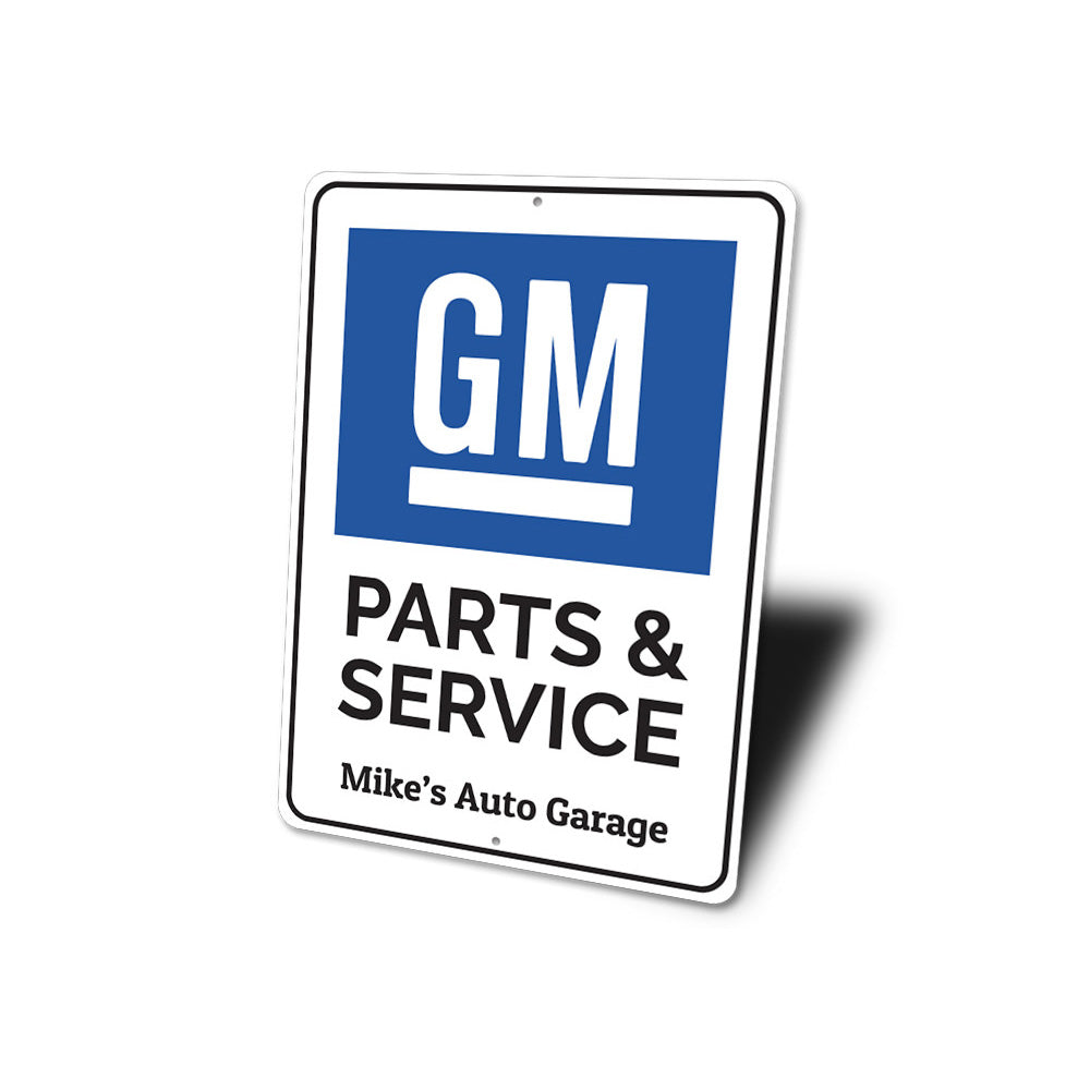 GM Parts and Service Auto Garage Personalized Sign