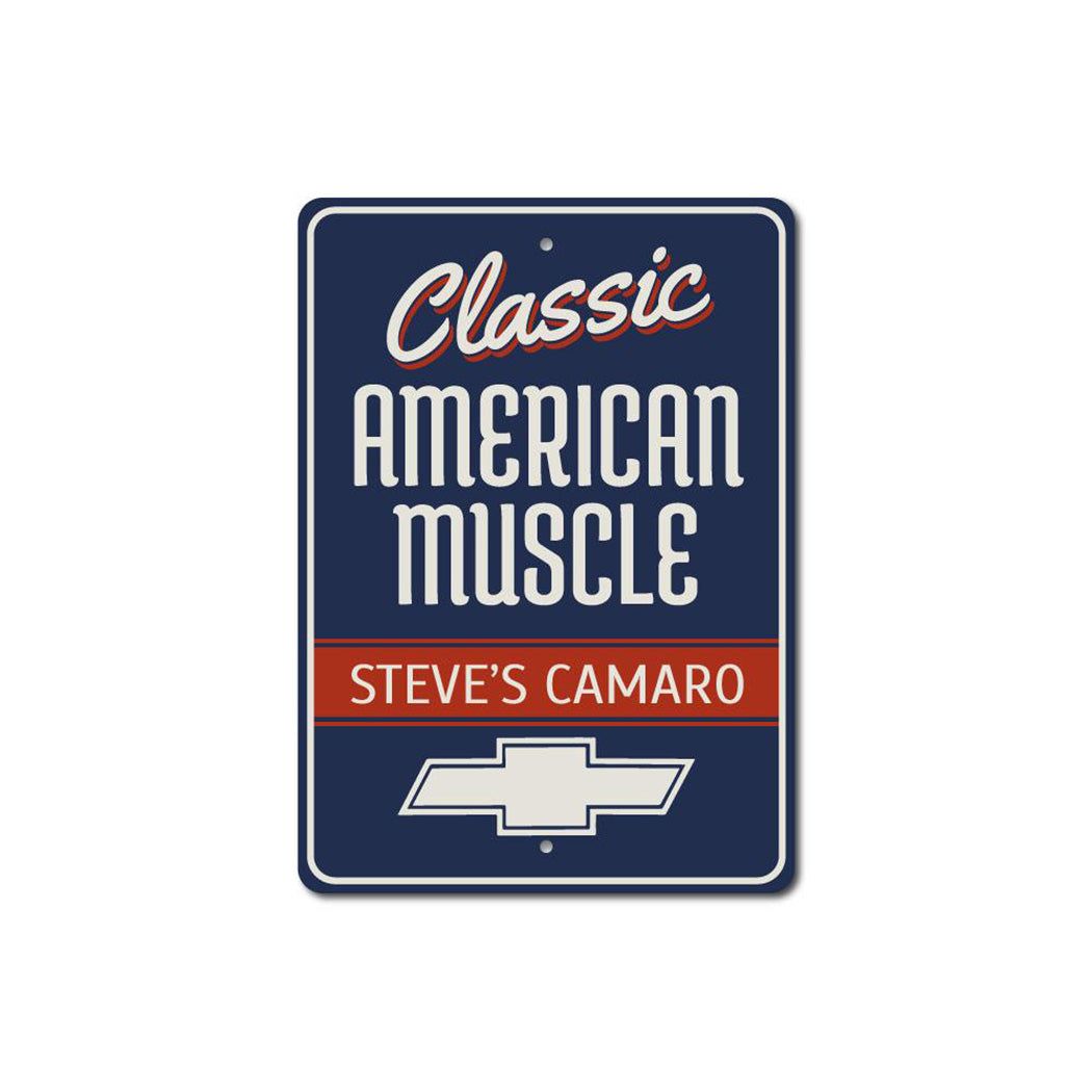 Classic American Muscle Camaro Sign