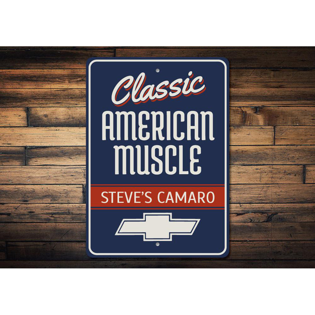 Classic American Muscle Camaro Sign