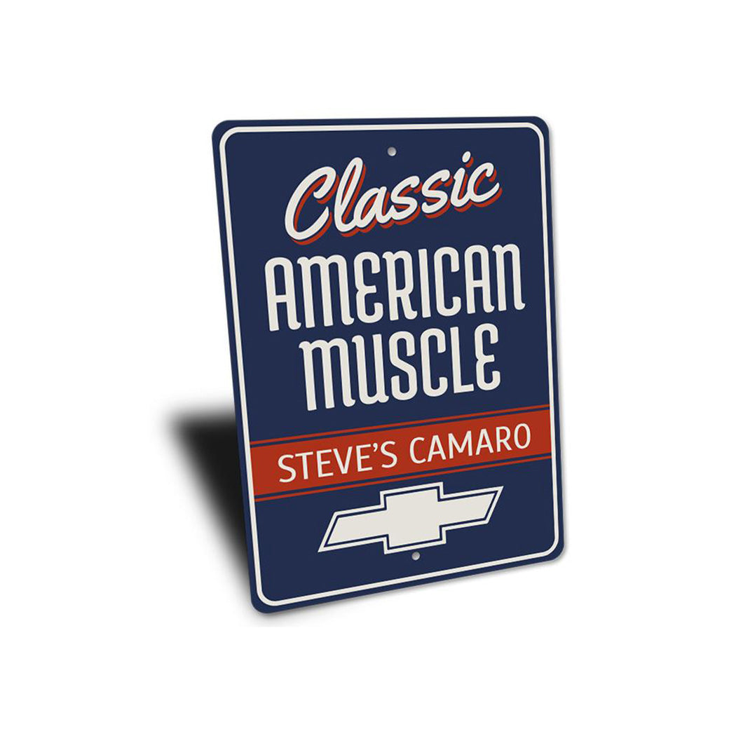 Classic American Muscle Camaro Sign
