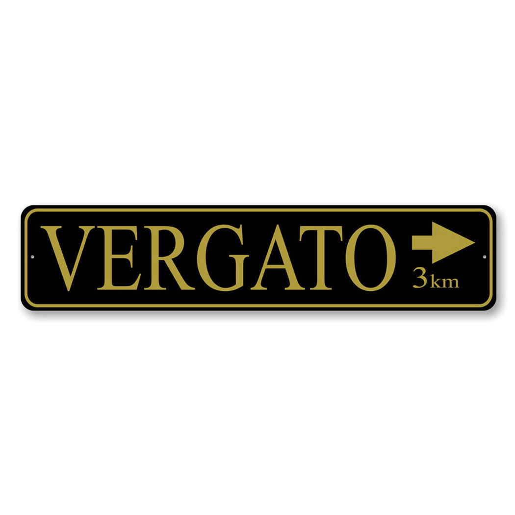 Italian City And Distance Sign