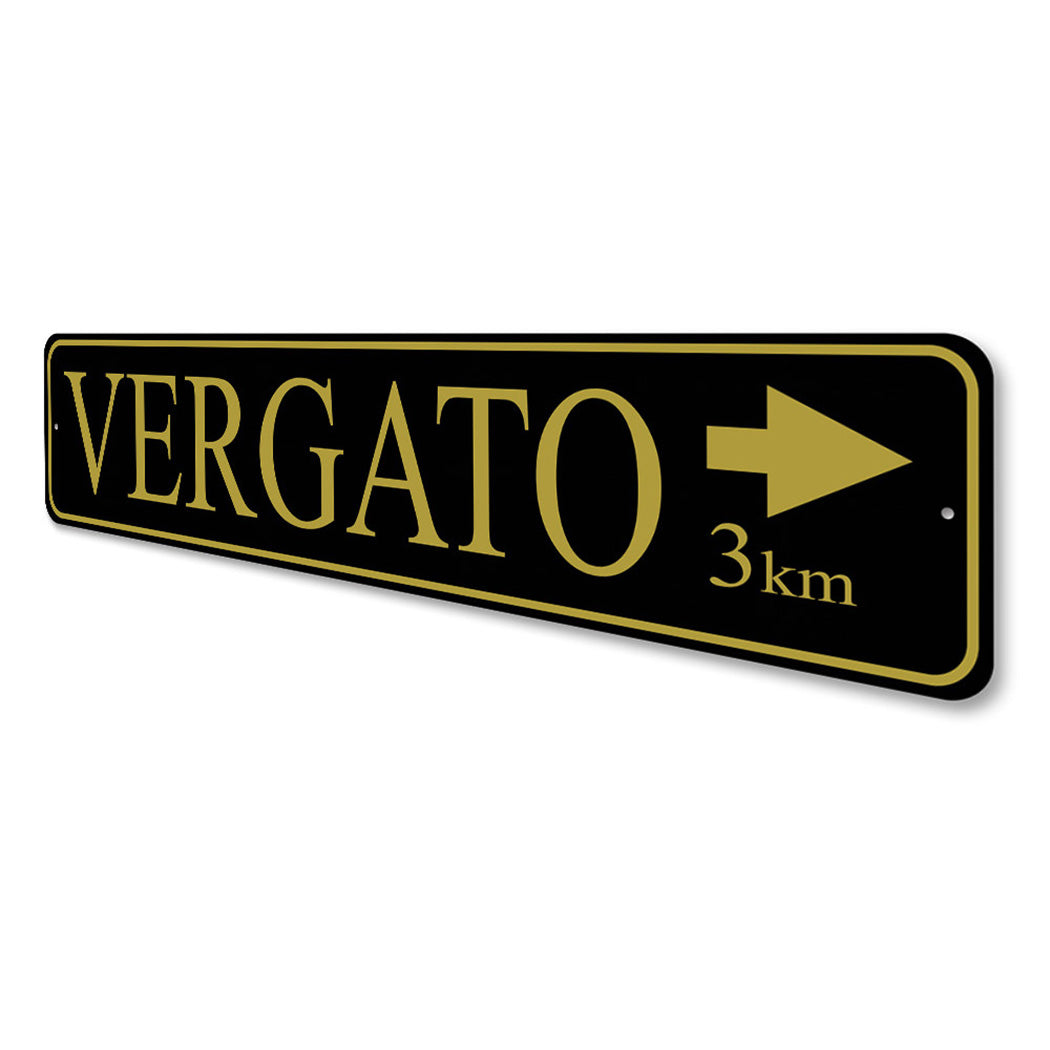 Italian City And Distance Sign