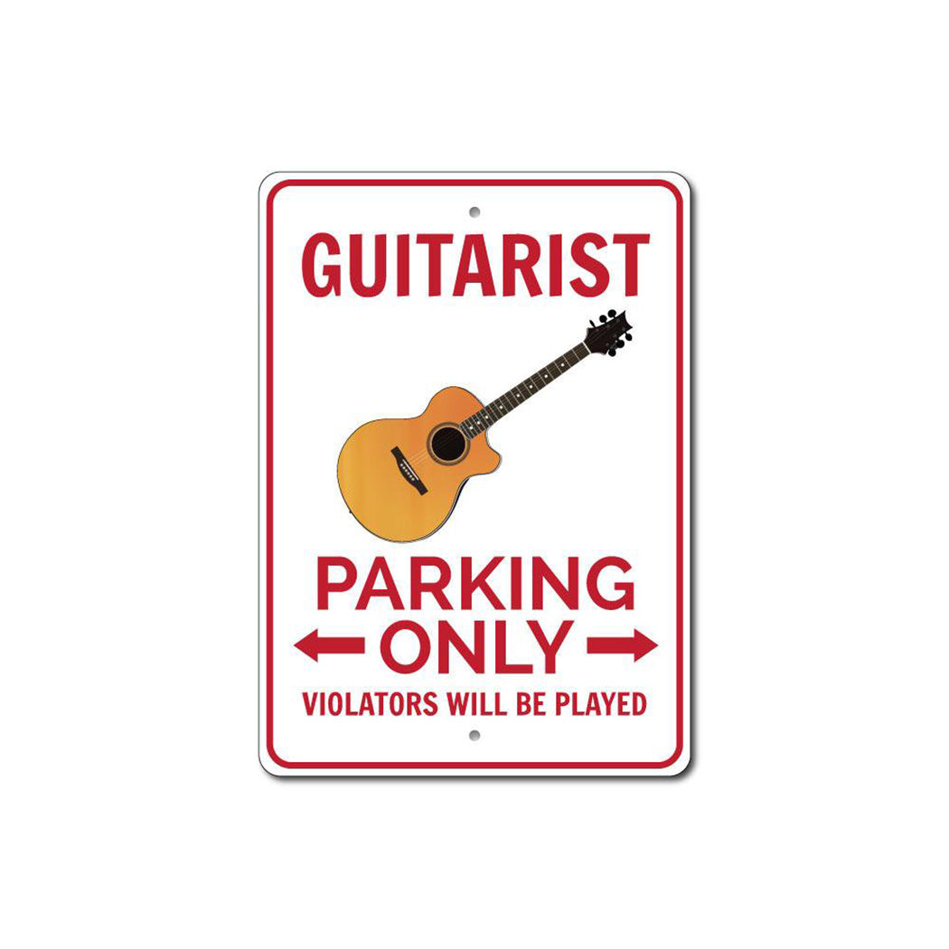 Guitarist Parking Sign
