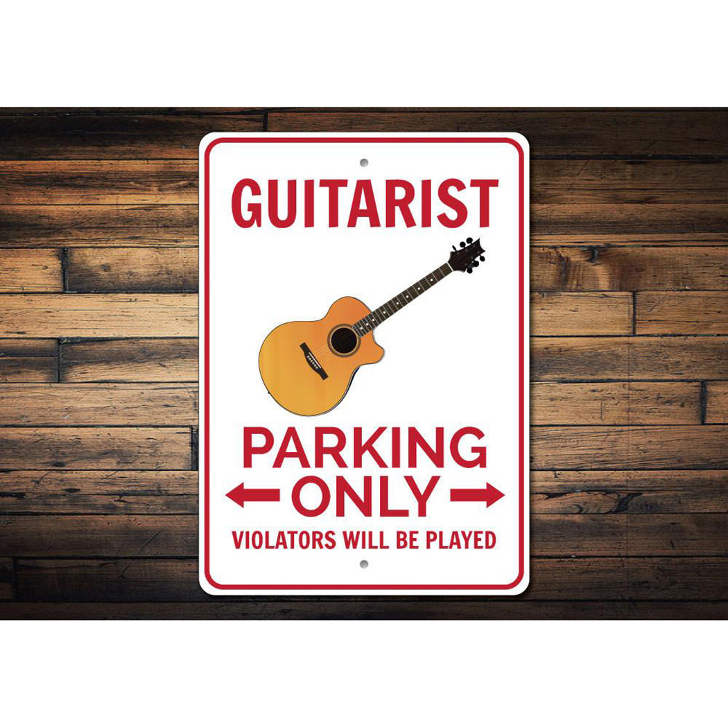Guitarist Parking Sign