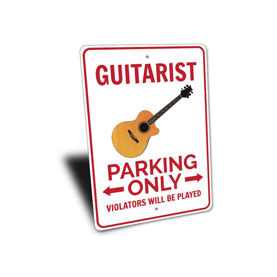 Guitarist Parking Sign