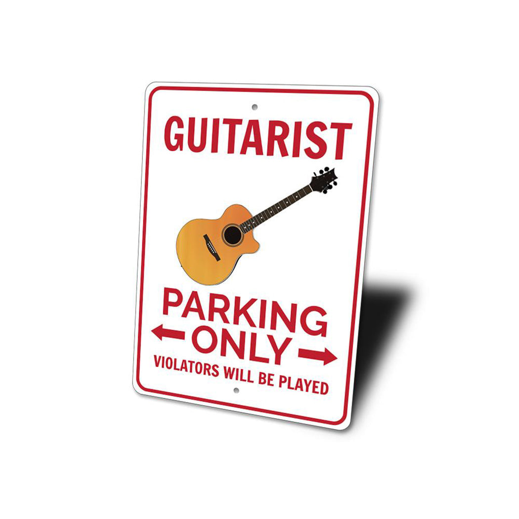 Guitarist Parking Sign