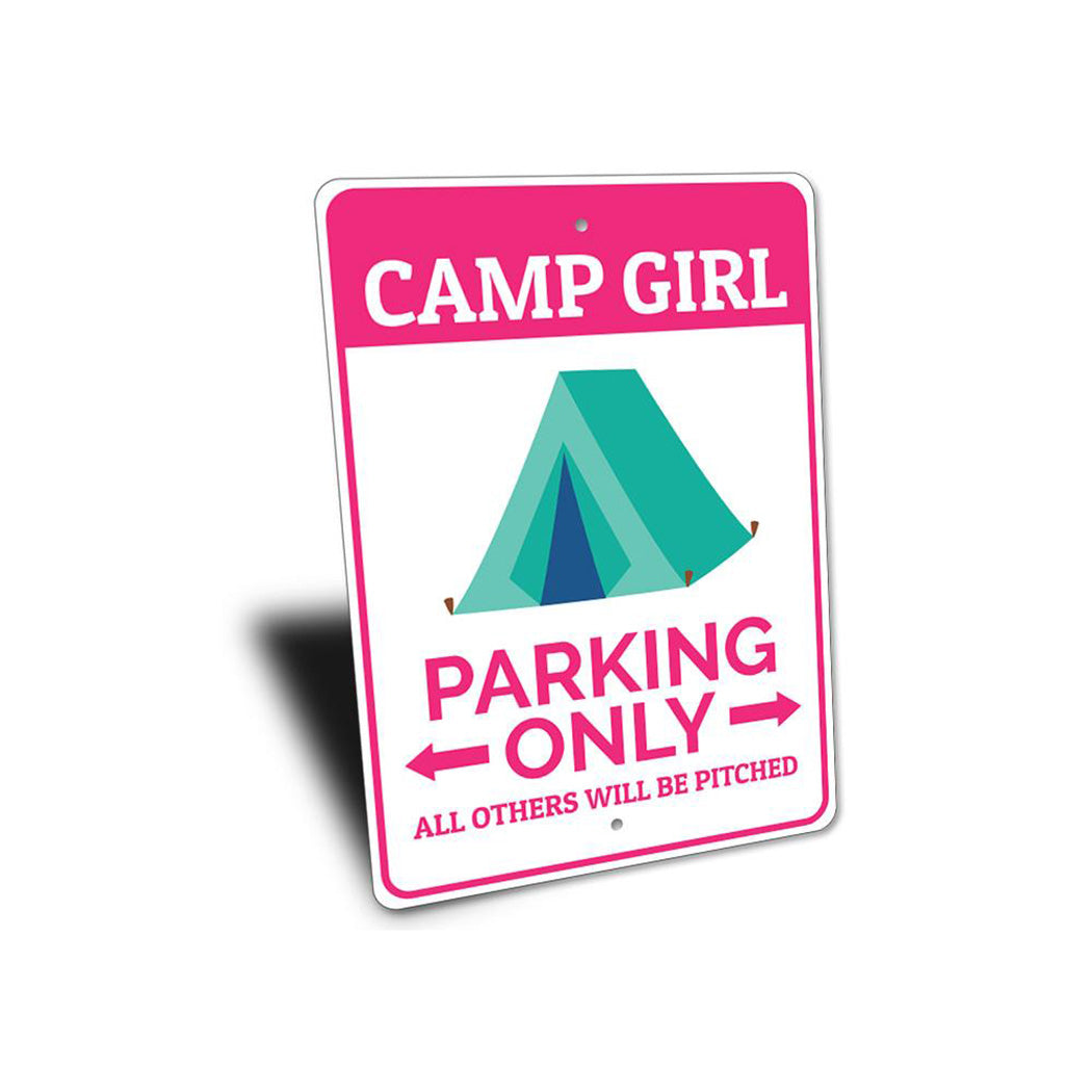 Camp Girl Parking Sign