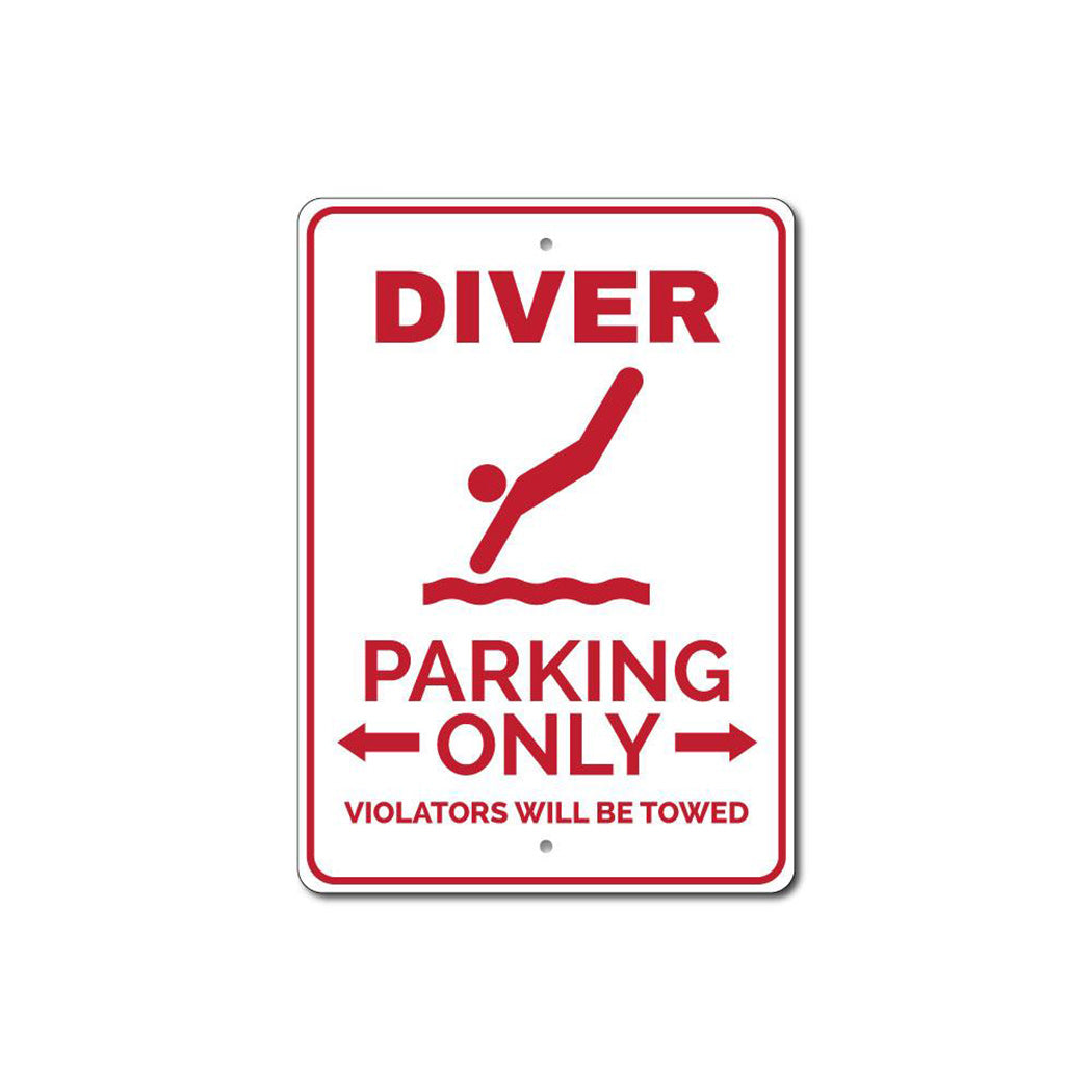 Diver Parking Sign