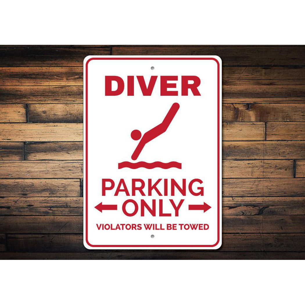 Diver Parking Sign