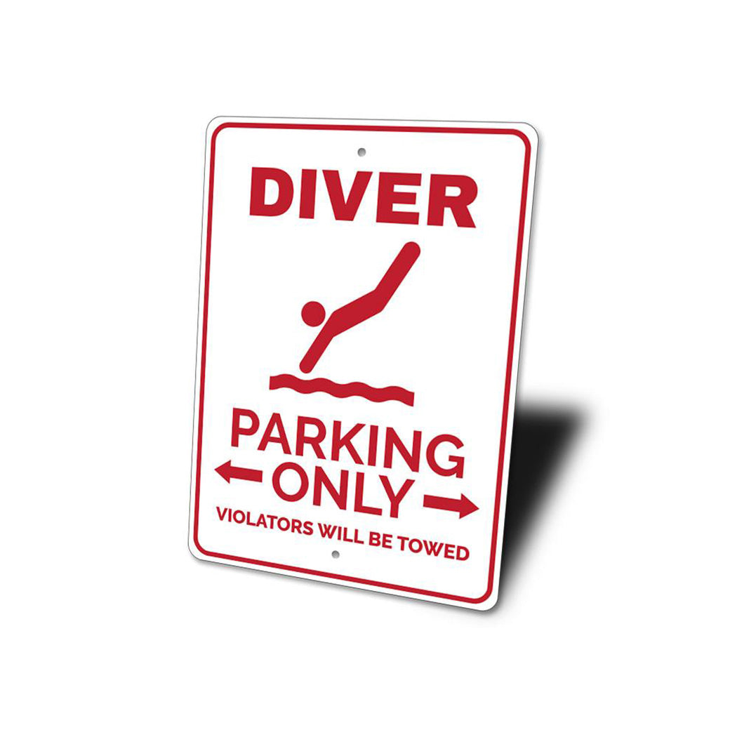 Diver Parking Sign