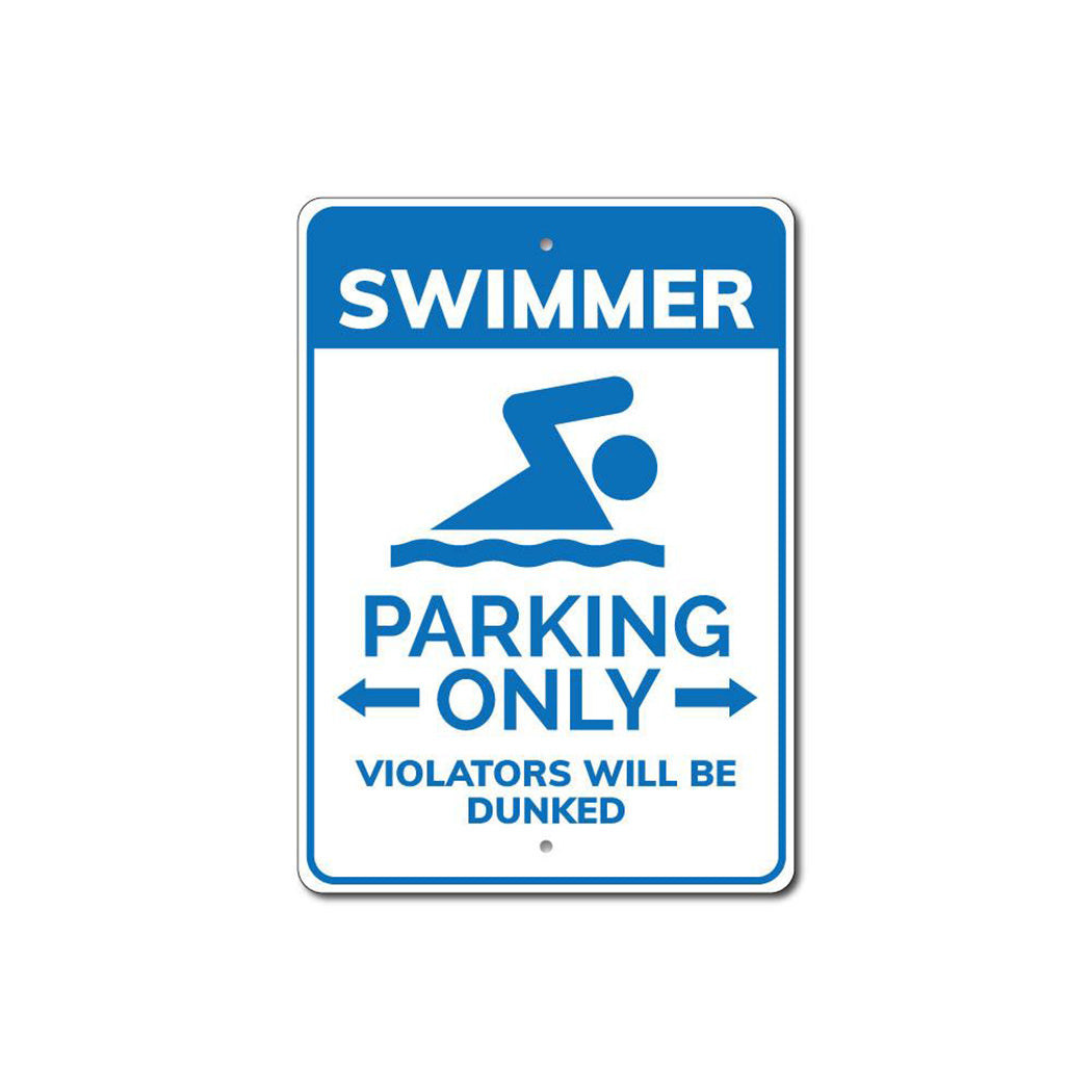 Swimmer Parking Sign