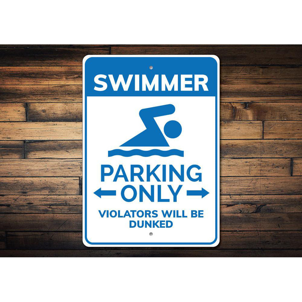Swimmer Parking Sign