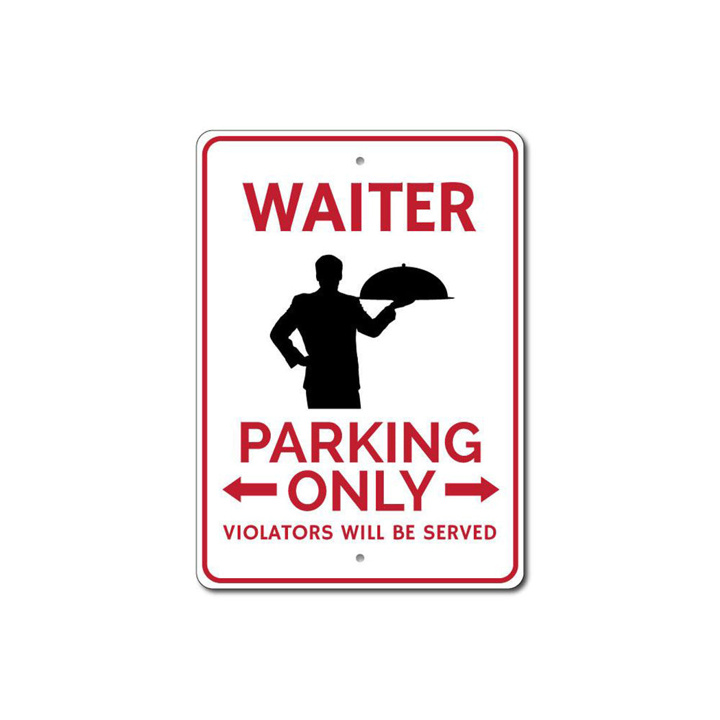 Waiter Parking Metal Sign