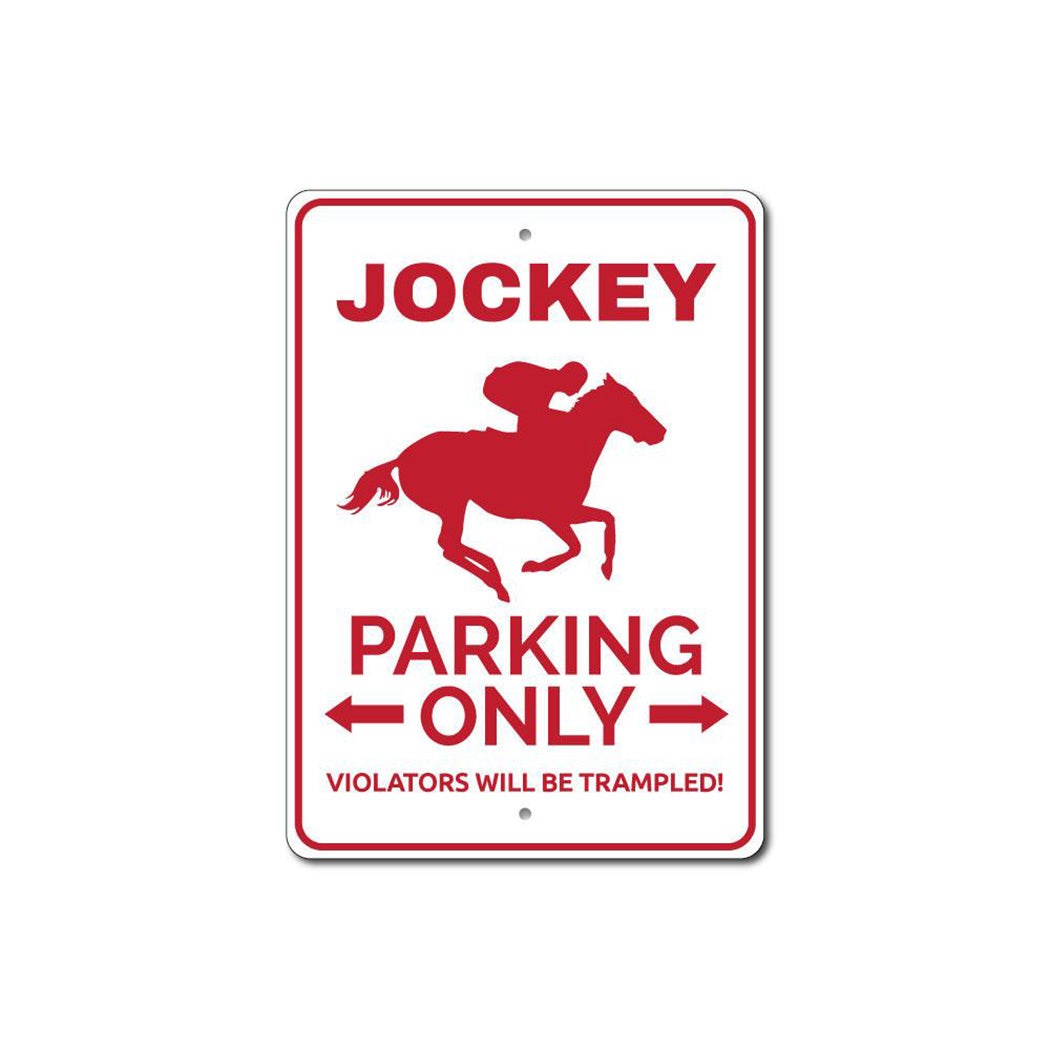 Jockey Parking Sign