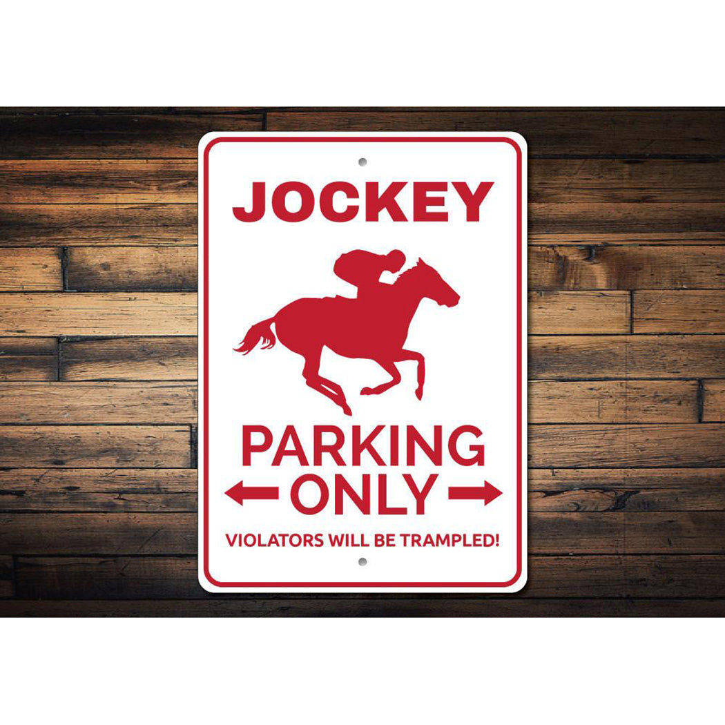 Jockey Parking Sign