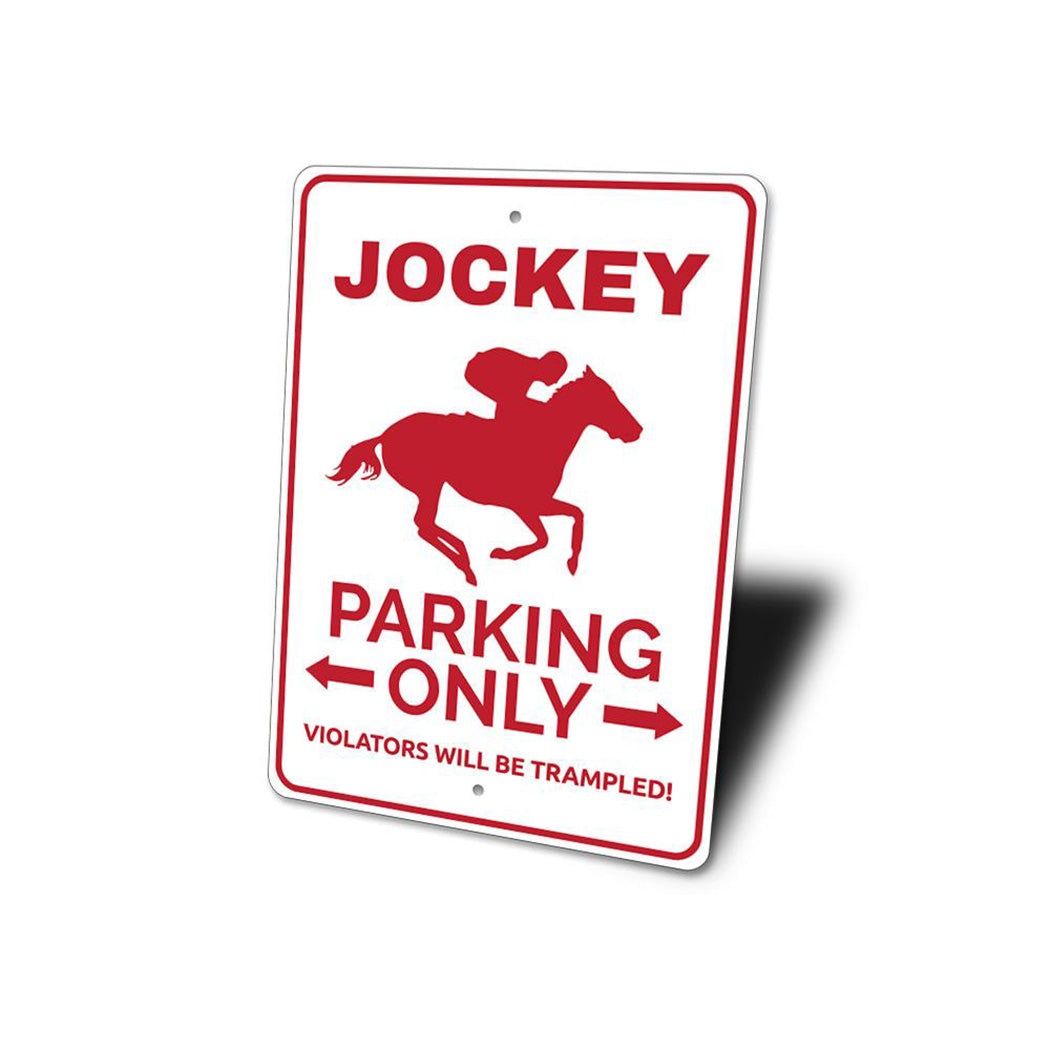 Jockey Parking Sign