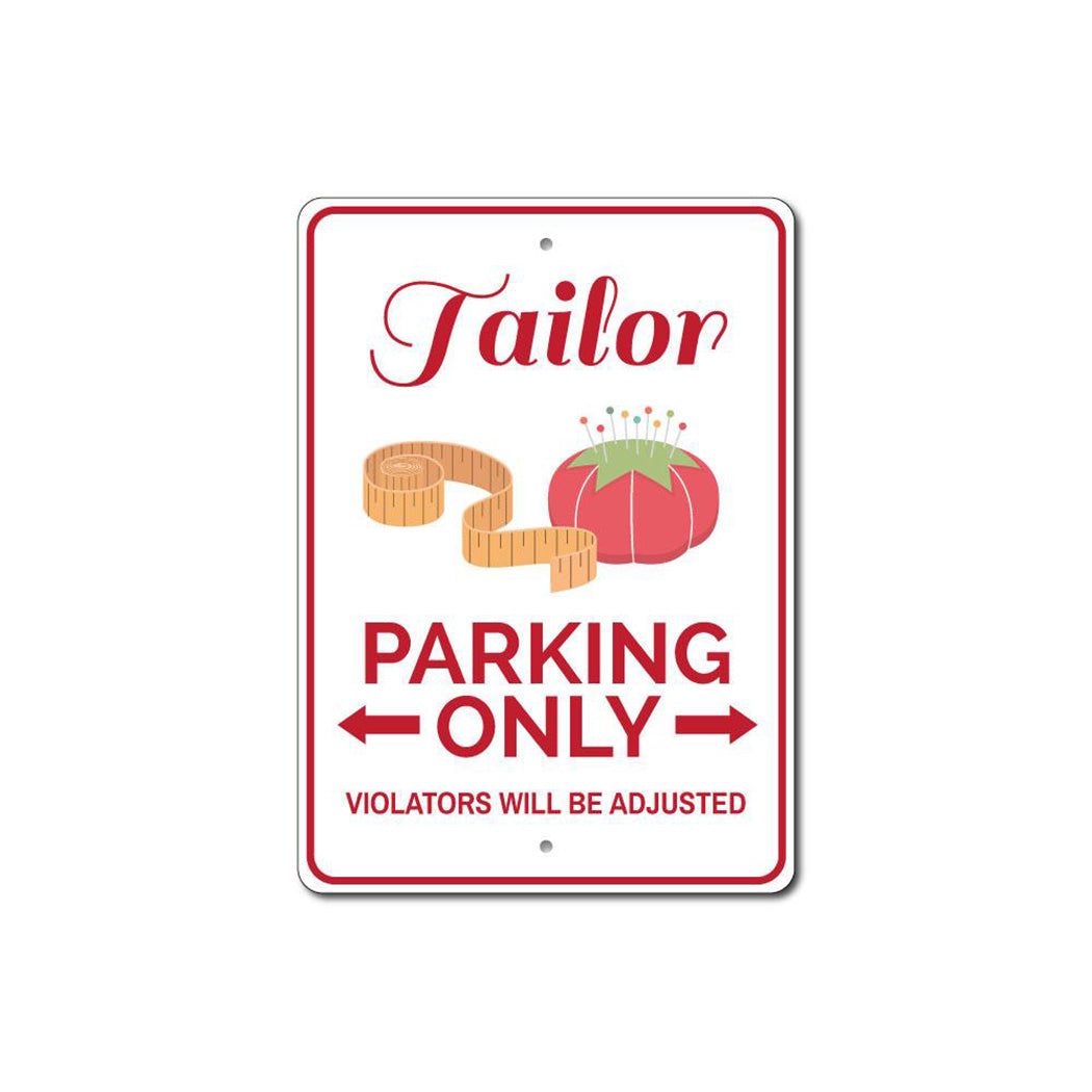 Tailor Parking Metal Sign