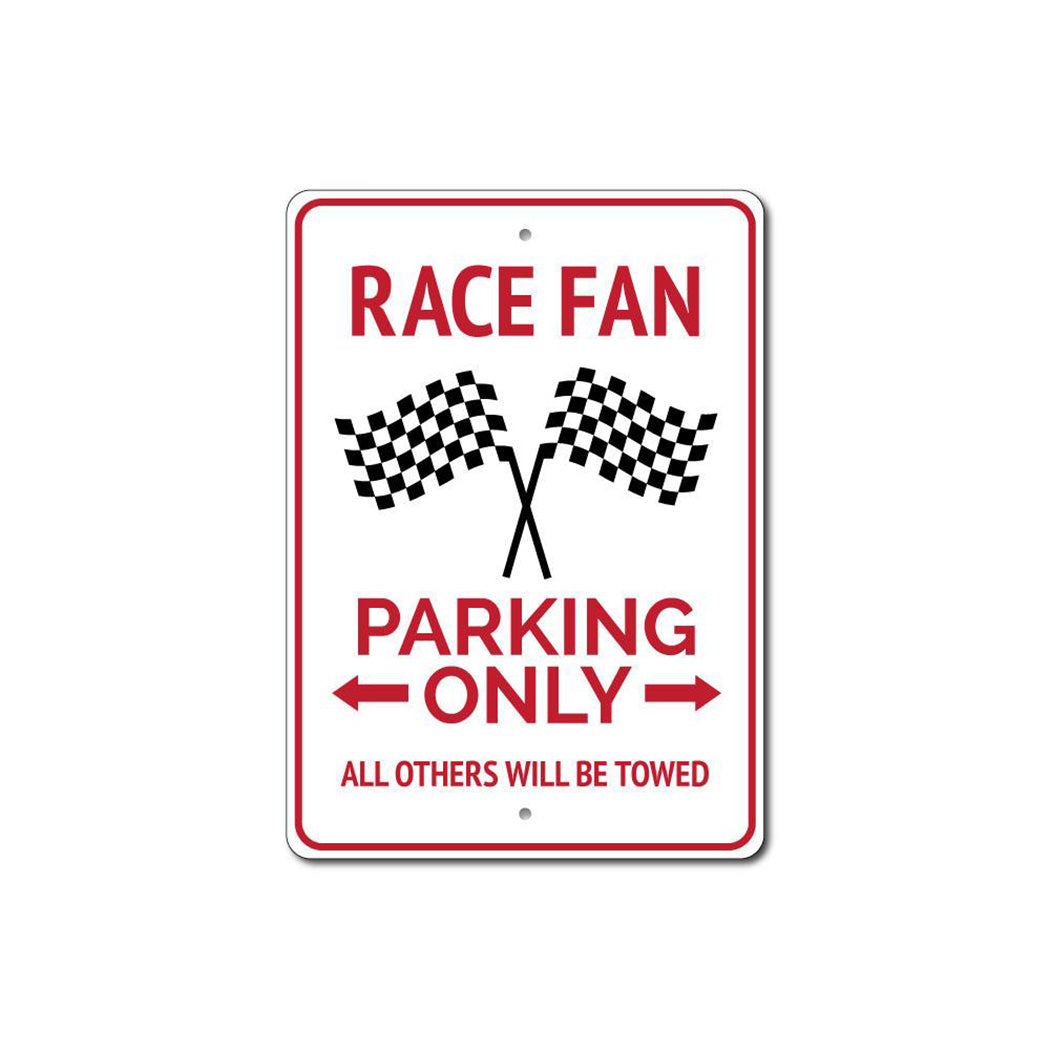 Race Fan Parking Sign