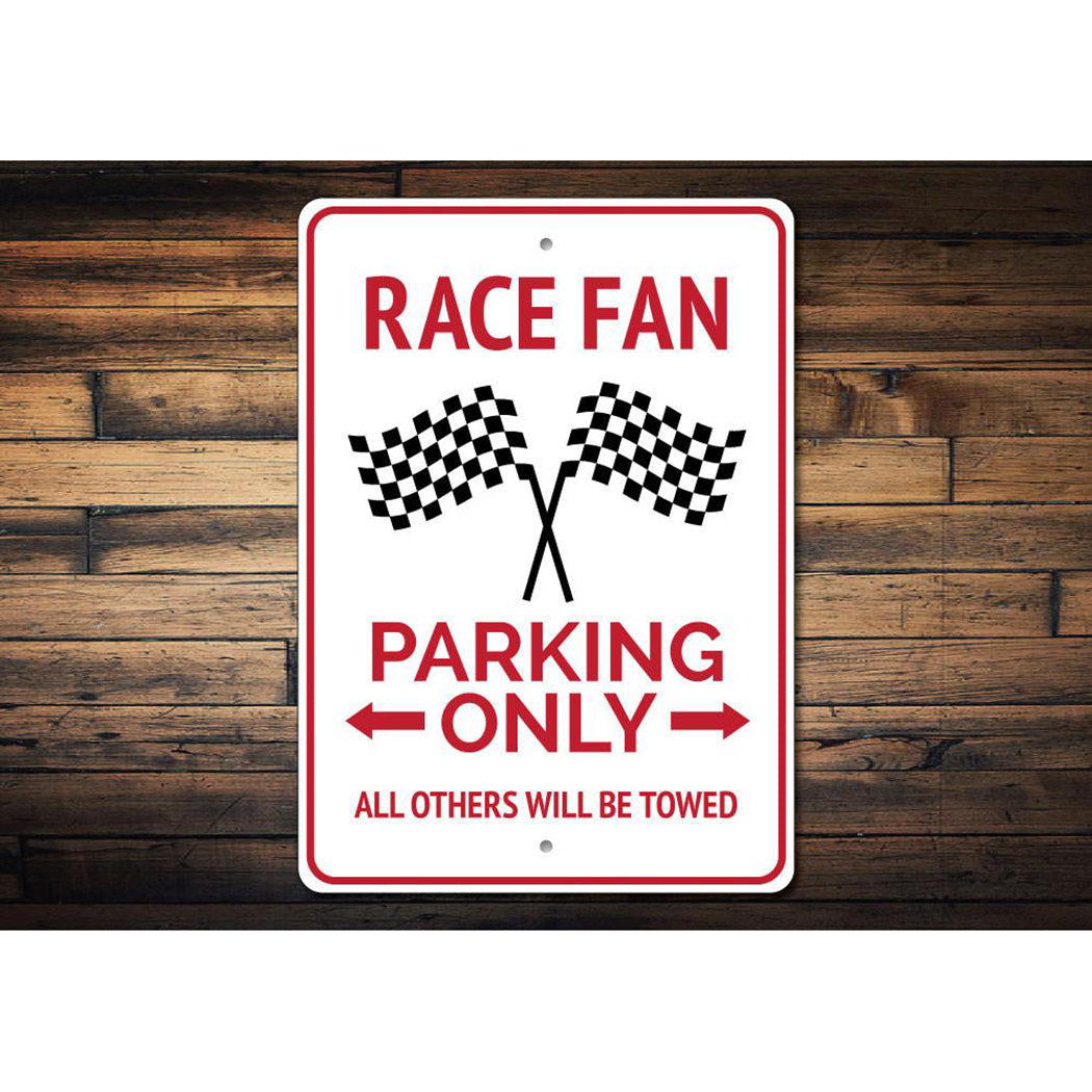 Race Fan Parking Sign