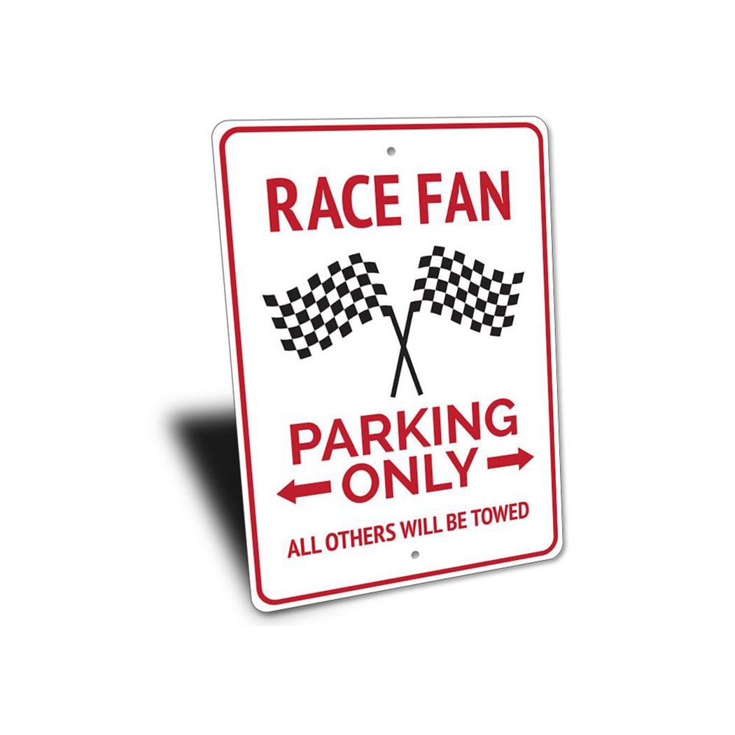 Race Fan Parking Sign