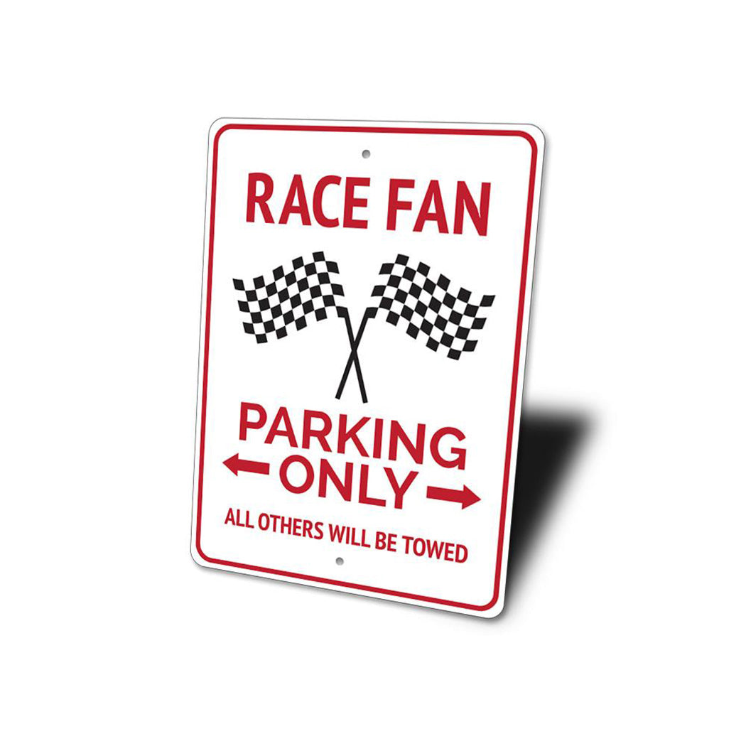 Race Fan Parking Sign