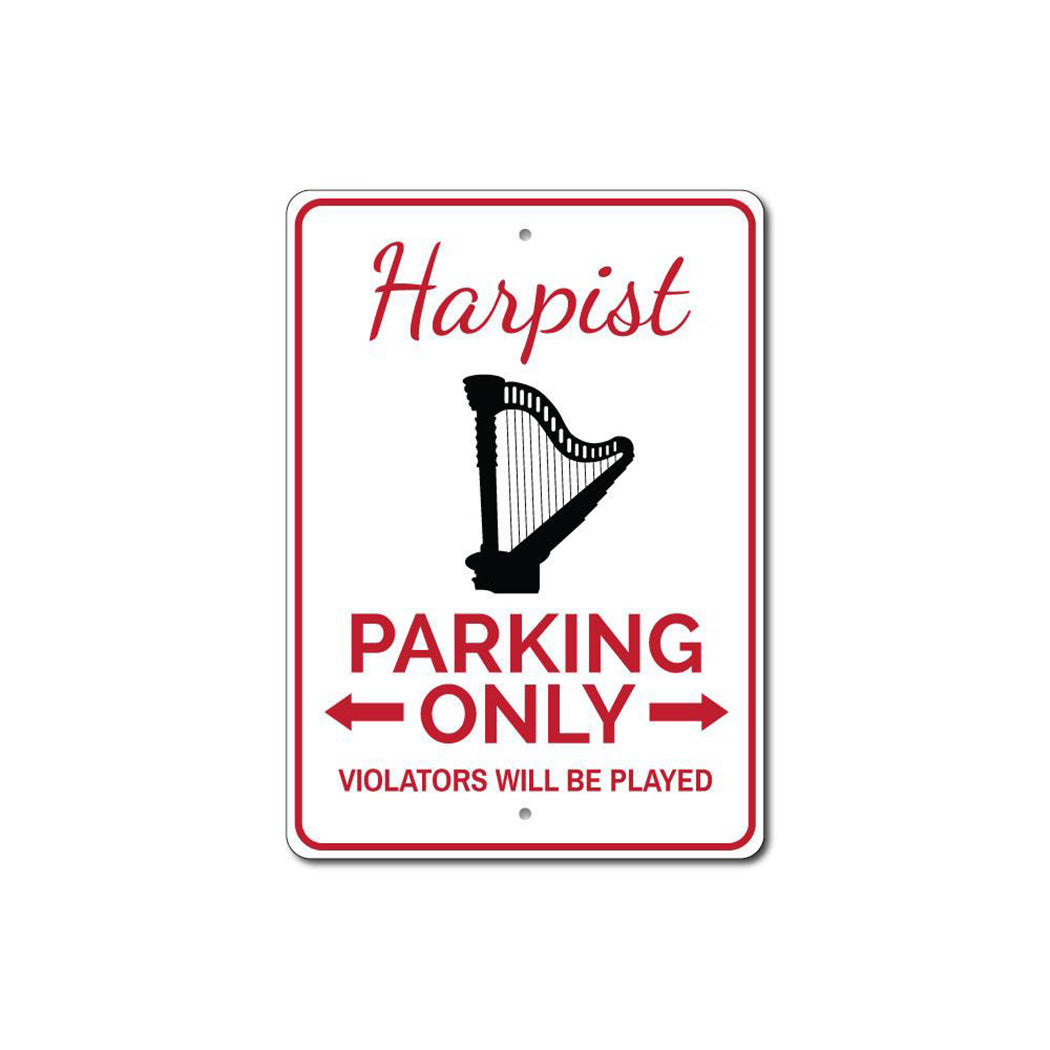 Harpist Parking Sign