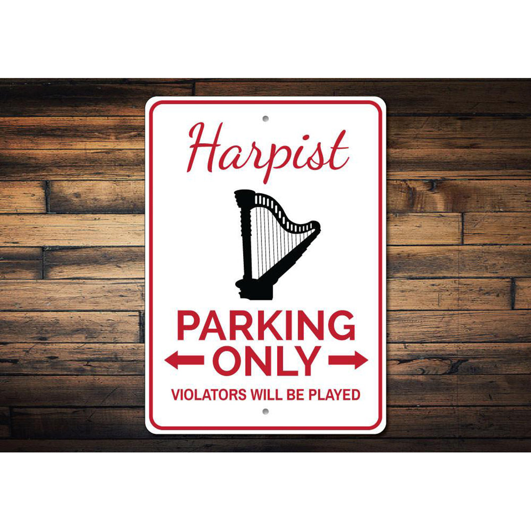 Harpist Parking Sign