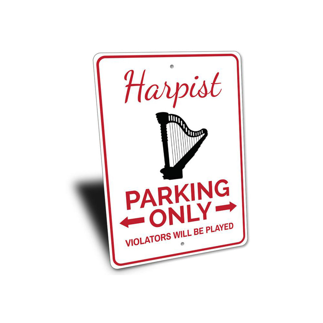 Harpist Parking Sign