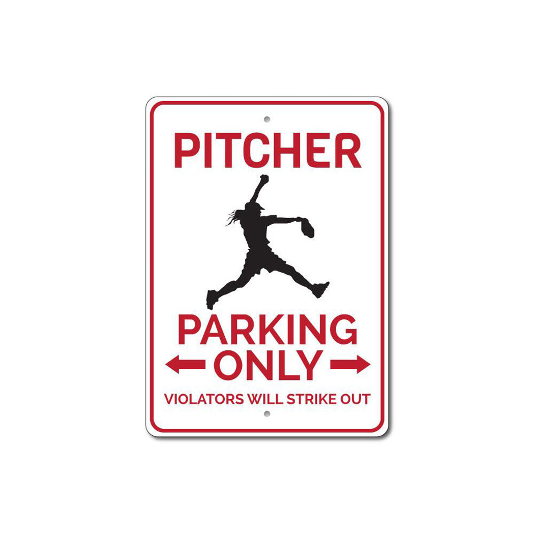 Pitcher Parking Sign