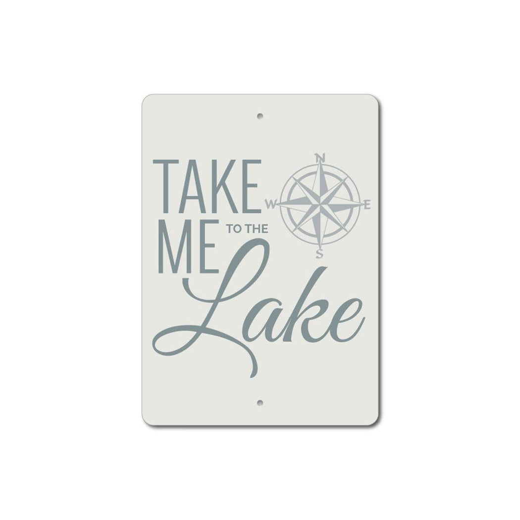 Lake Compass Sign