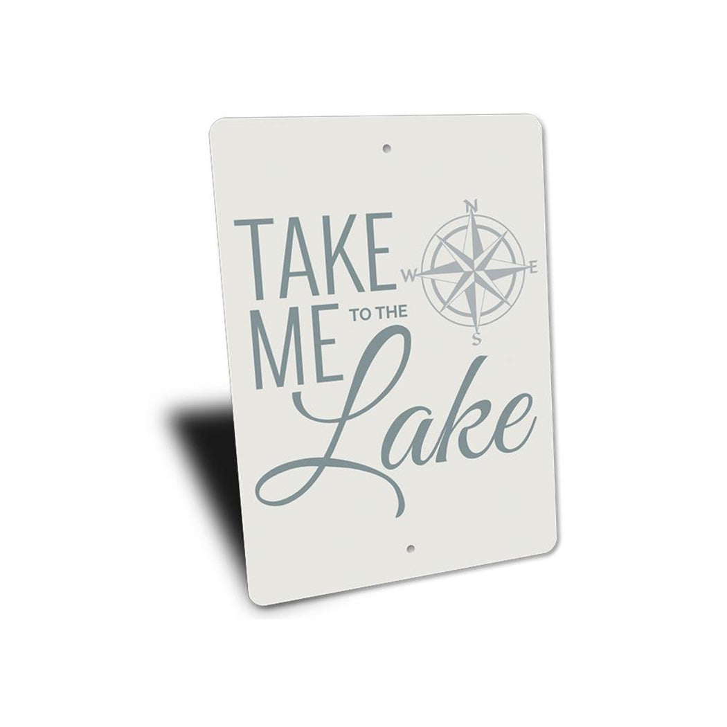 Lake Compass Sign