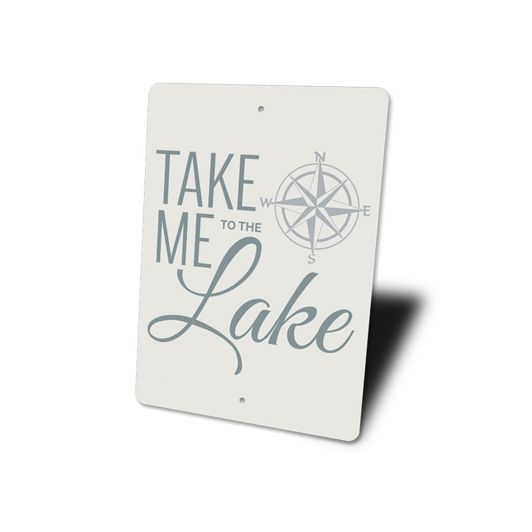 Lake Compass Sign