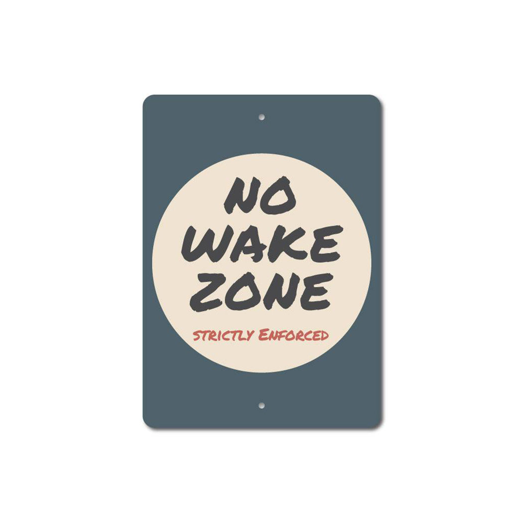 No Wake Zone Sign