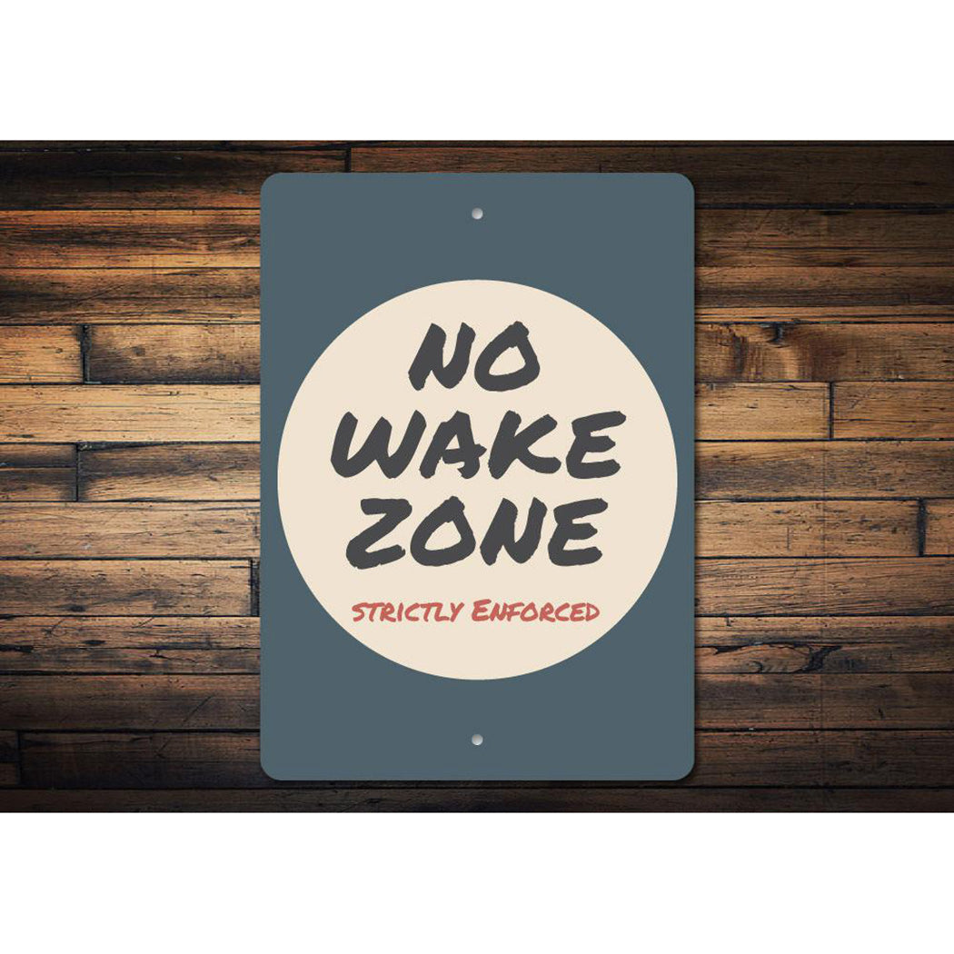 No Wake Zone Sign